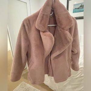 Ann Taylor - Blush Teddy Bear Coat Size XS